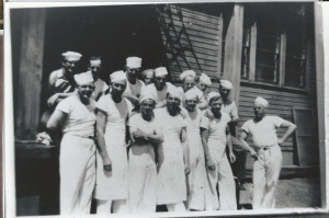 Grandpa Allison as a navy baker. WWII